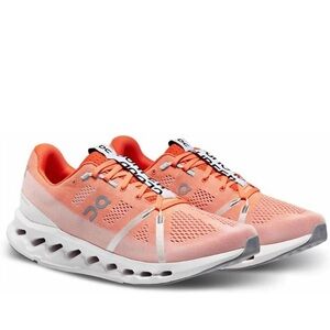 On Cloudsurfer Running Shoes Women’s 10.5 Orange White Lightweight Trainers